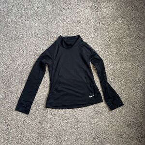 Nike Pro Warm Girls XS Black LS Training Top Sleeve